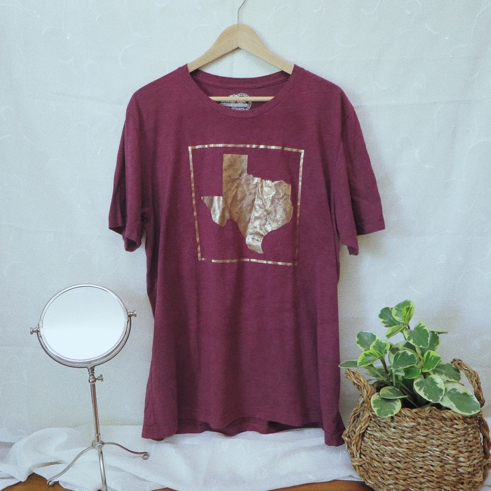 Maroon & Gold Texas Shirt Texas State // Texas A&M